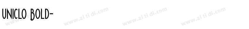 Uniclo Bold字体转换